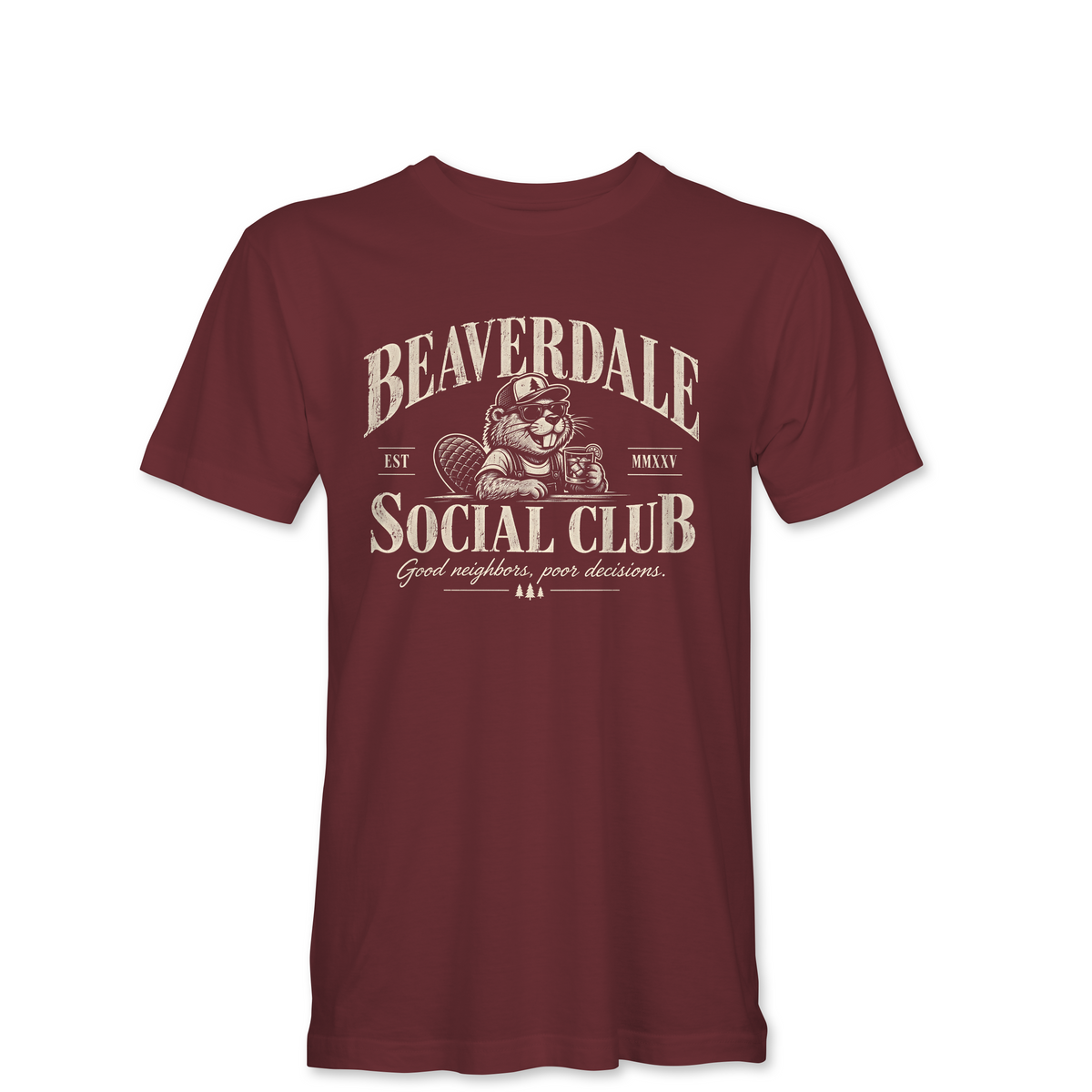 "BEAVERDALE SOCIAL CLUB" Unisex Heather Softstyle T-Shirt