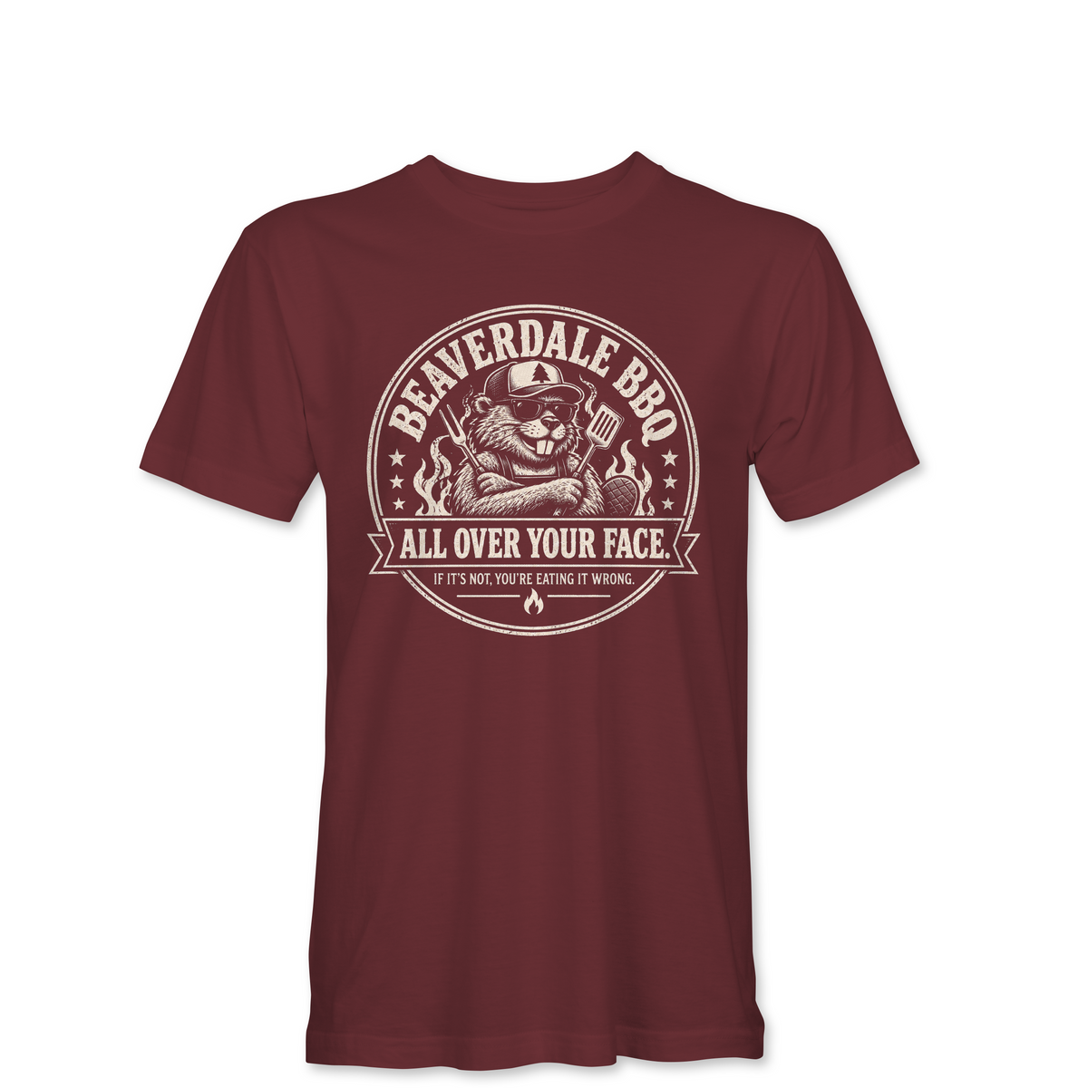 "BEAVERDALE BBQ" Unisex Heather Softstyle T-Shirt