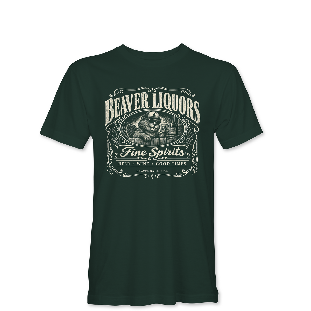 "BEAVER LIQUORS" Unisex Heather Softstyle T-Shirt