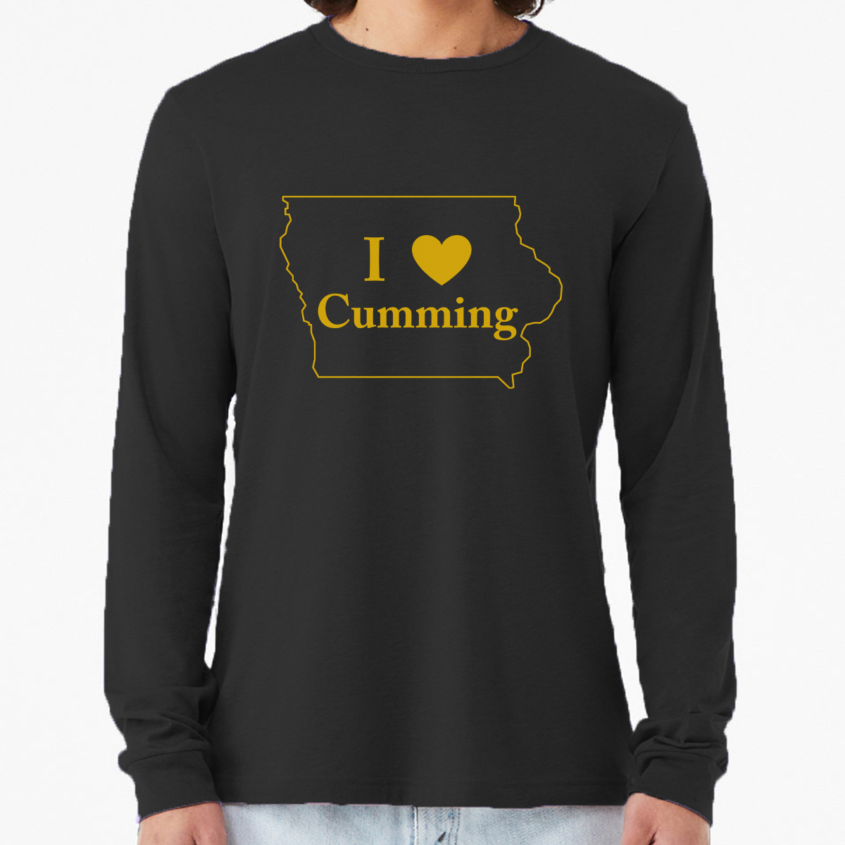 "I Heart Cumming" Unisex Heather Long Sleeve T-Shirts