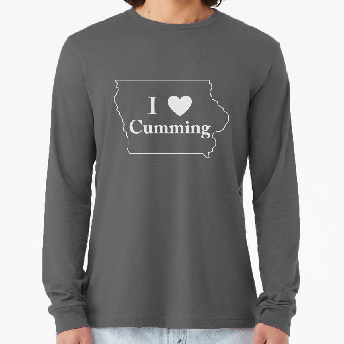 "I Heart Cumming" Unisex Heather Long Sleeve T-Shirts