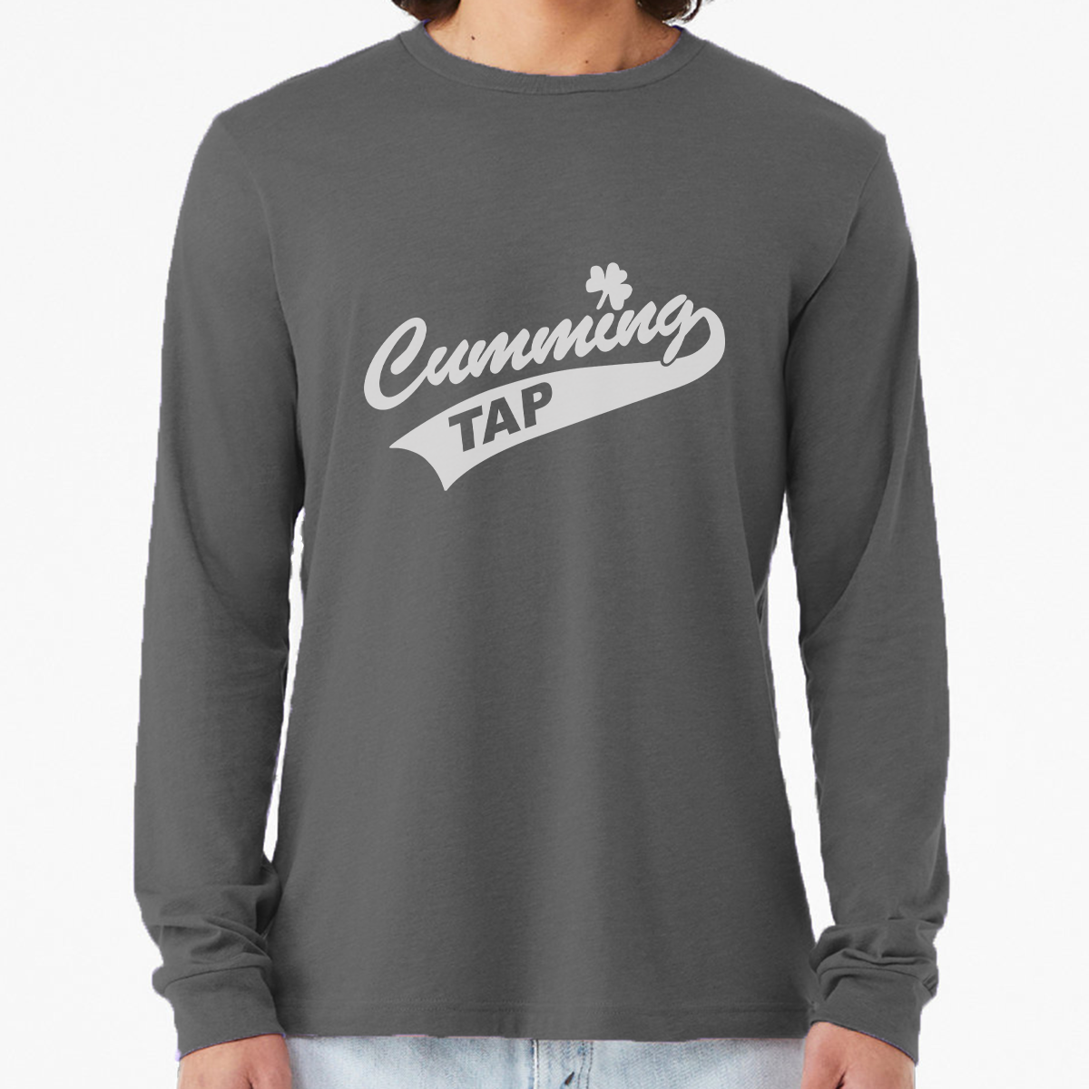 "Cumming Tap" Unisex Heather Long Sleeve T-Shirts