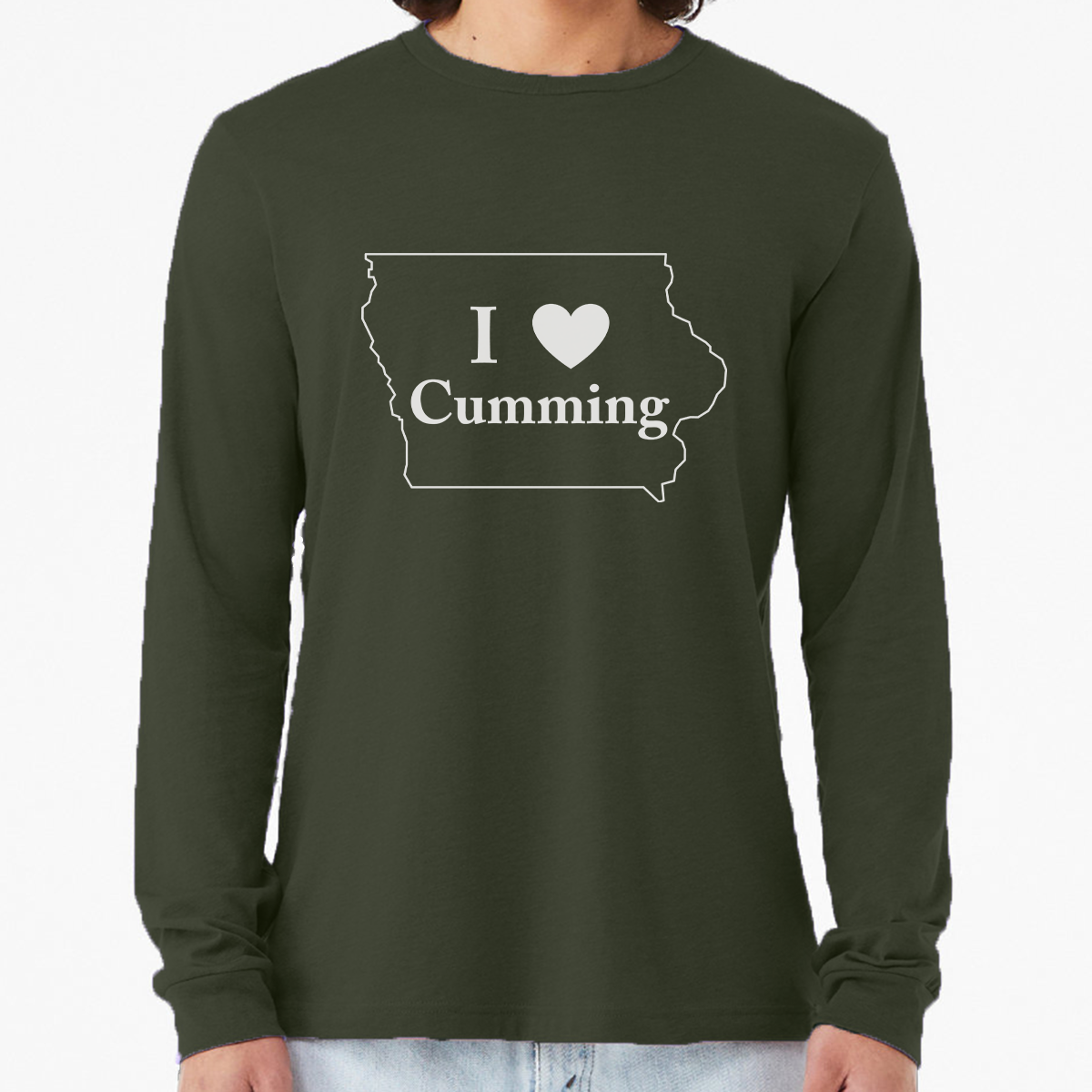 "I Heart Cumming" Unisex Heather Long Sleeve T-Shirts