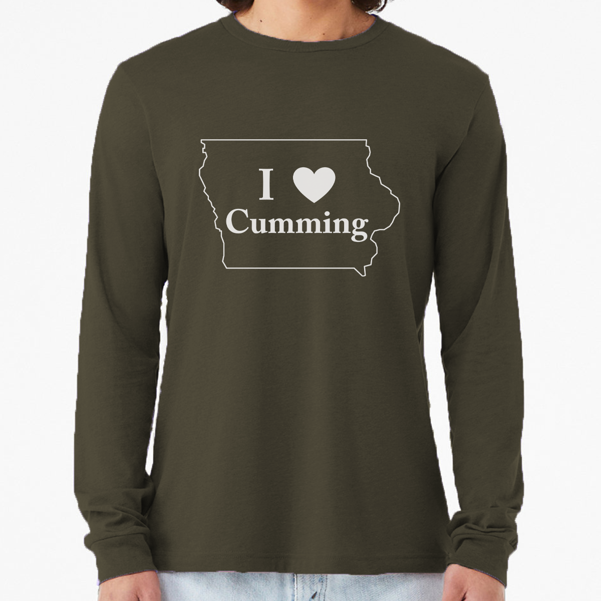 "I Heart Cumming" Unisex Heather Long Sleeve T-Shirts