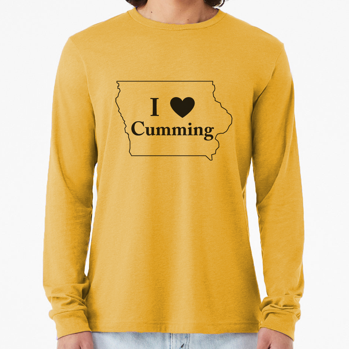"I Heart Cumming" Unisex Heather Long Sleeve T-Shirts