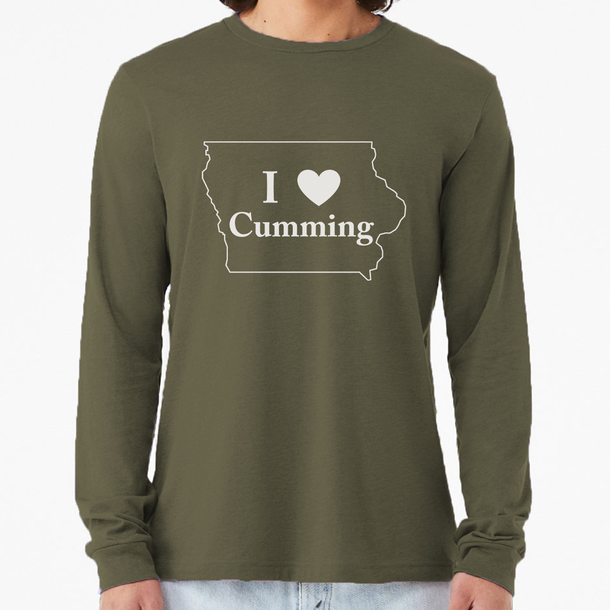"I Heart Cumming" Unisex Heather Long Sleeve T-Shirts