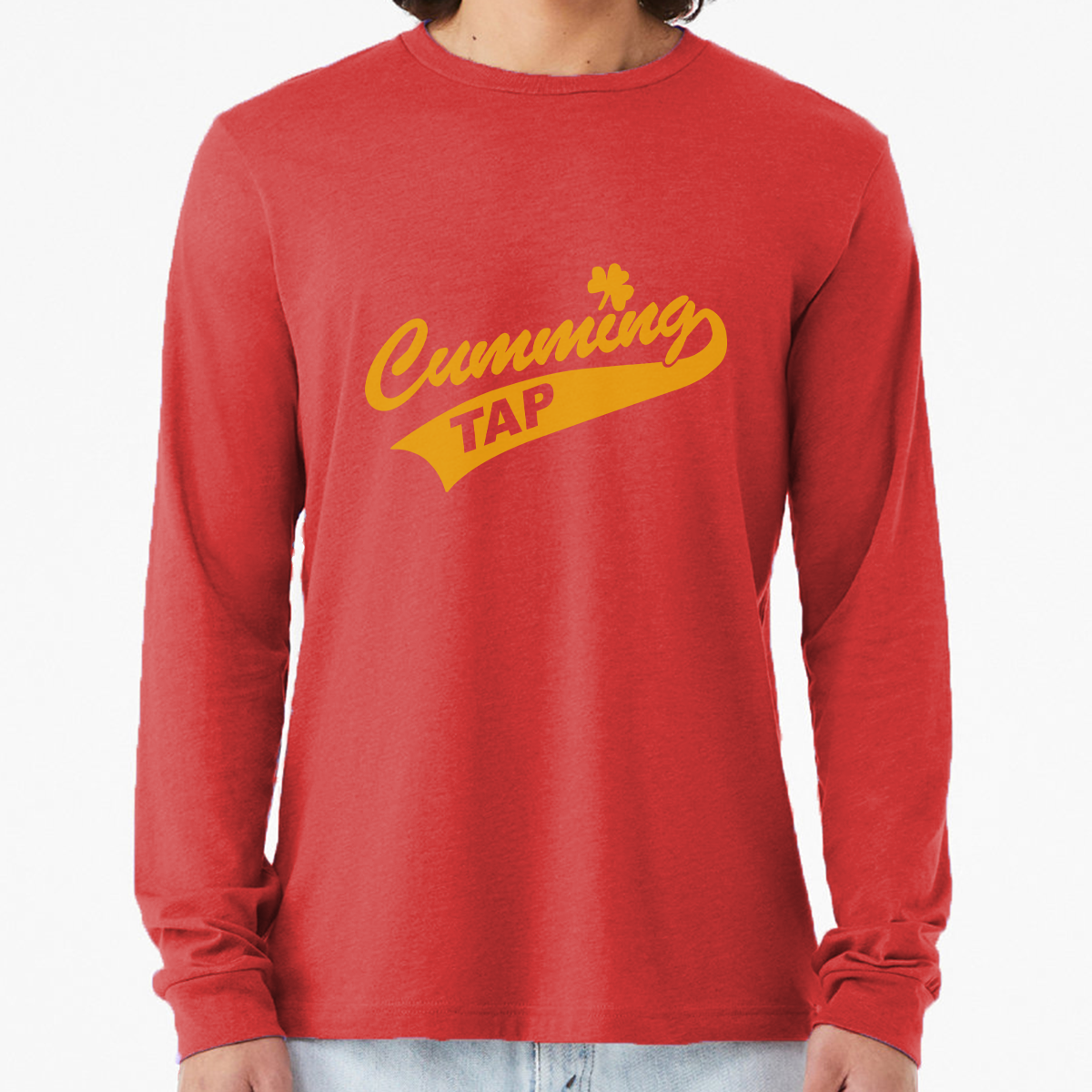 "Cumming Tap" Unisex Heather Long Sleeve T-Shirts