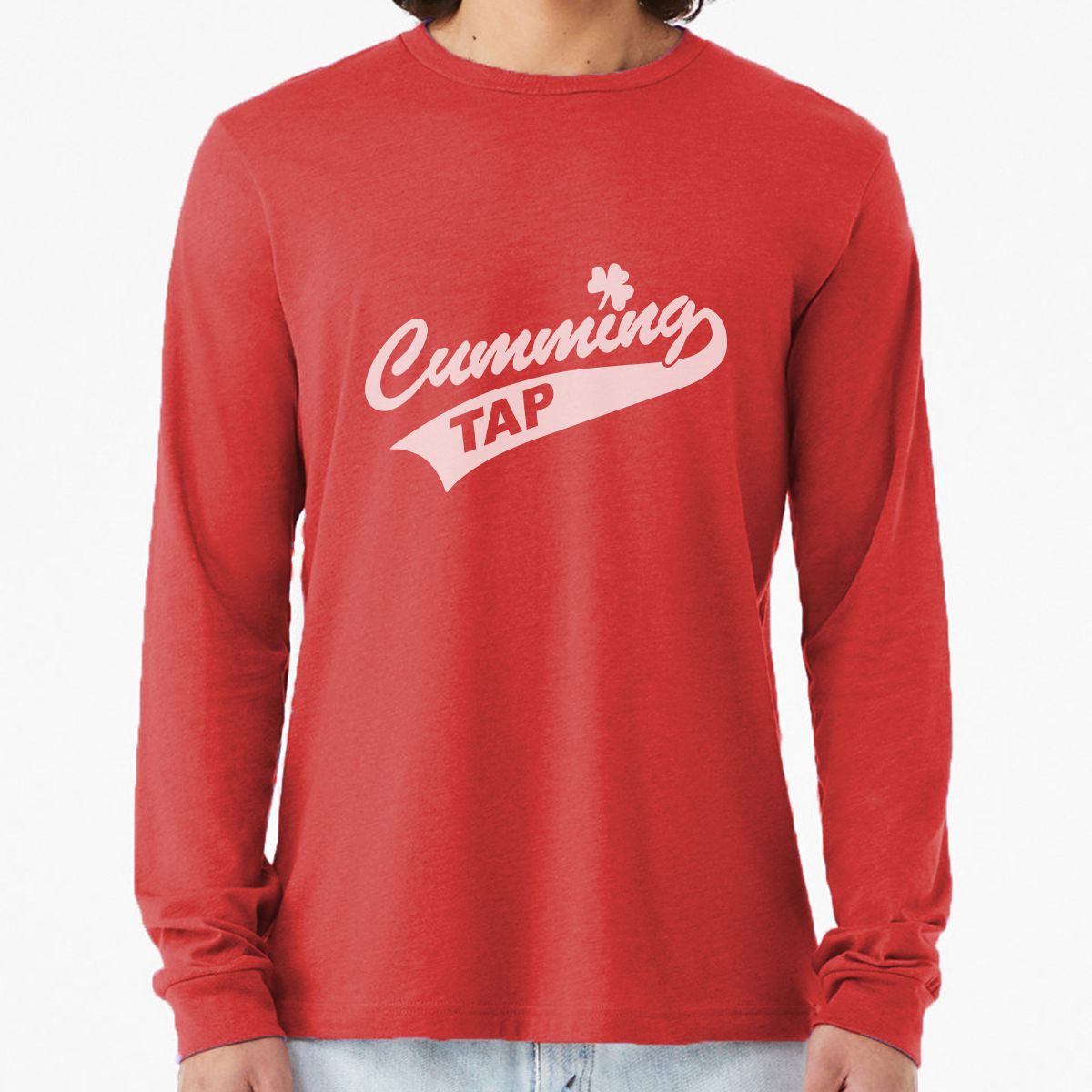 "Cumming Tap" Unisex Heather Long Sleeve T-Shirts
