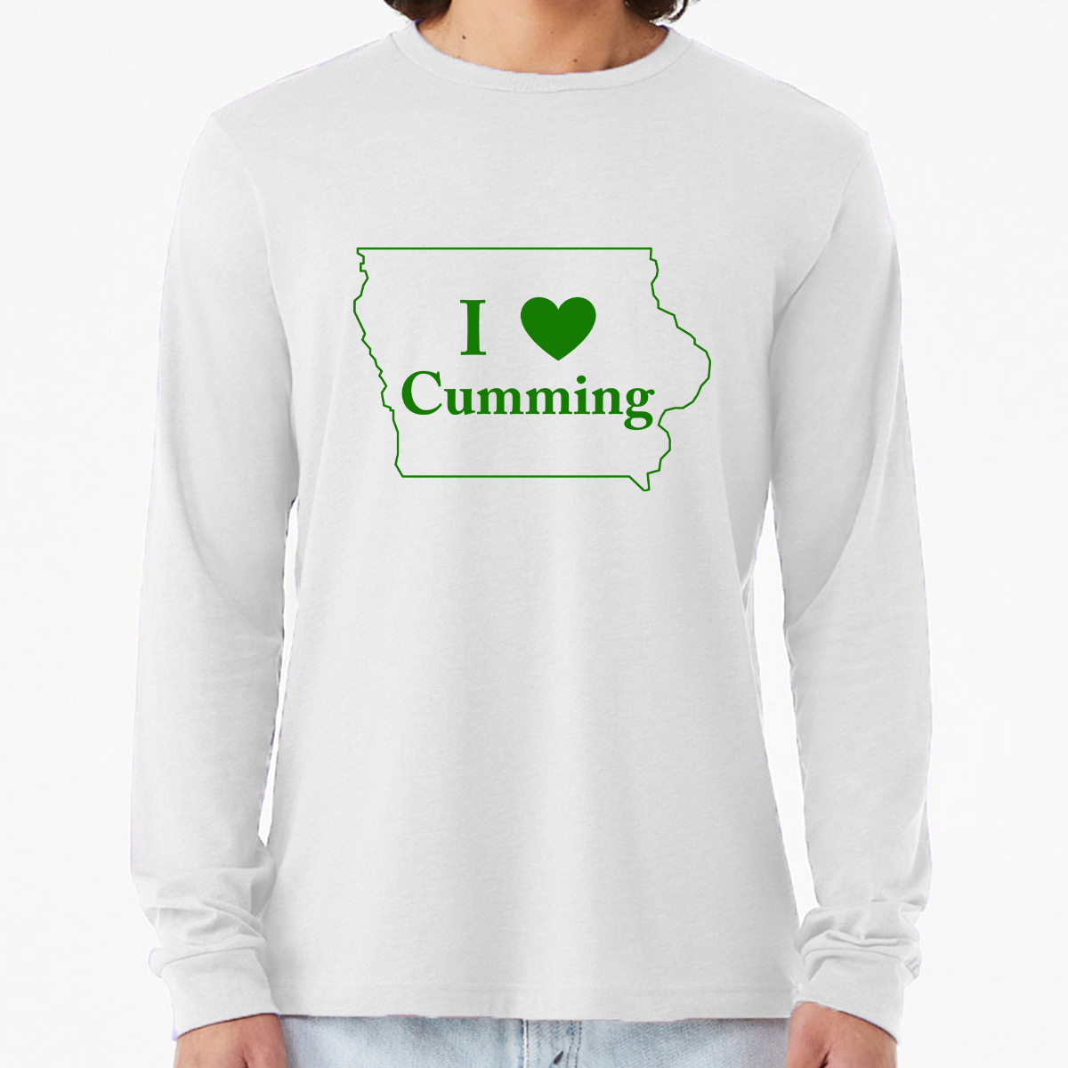 "I Heart Cumming" Unisex Heather Long Sleeve T-Shirts