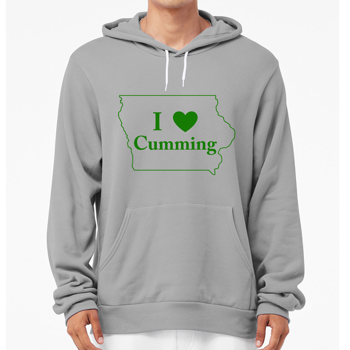 "I Heart Cumming" Unisex Heather Hooded Sweatshirt