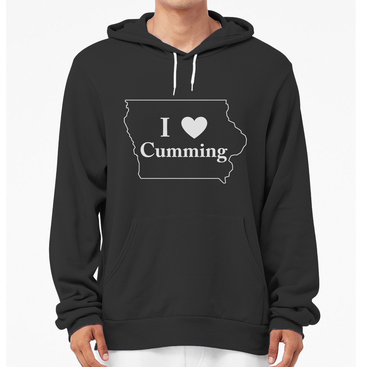 "I Heart Cumming" Unisex Heather Hooded Sweatshirt