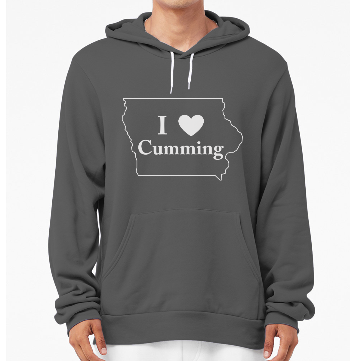 "I Heart Cumming" Unisex Heather Hooded Sweatshirt