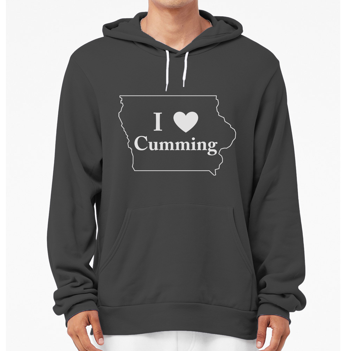 "I Heart Cumming" Unisex Heather Hooded Sweatshirt