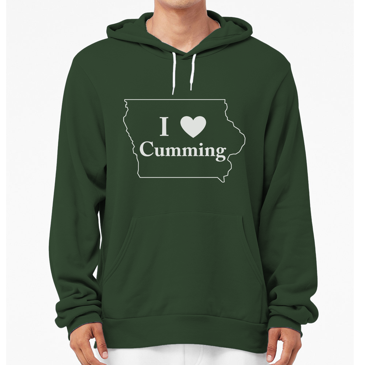 "I Heart Cumming" Unisex Heather Hooded Sweatshirt