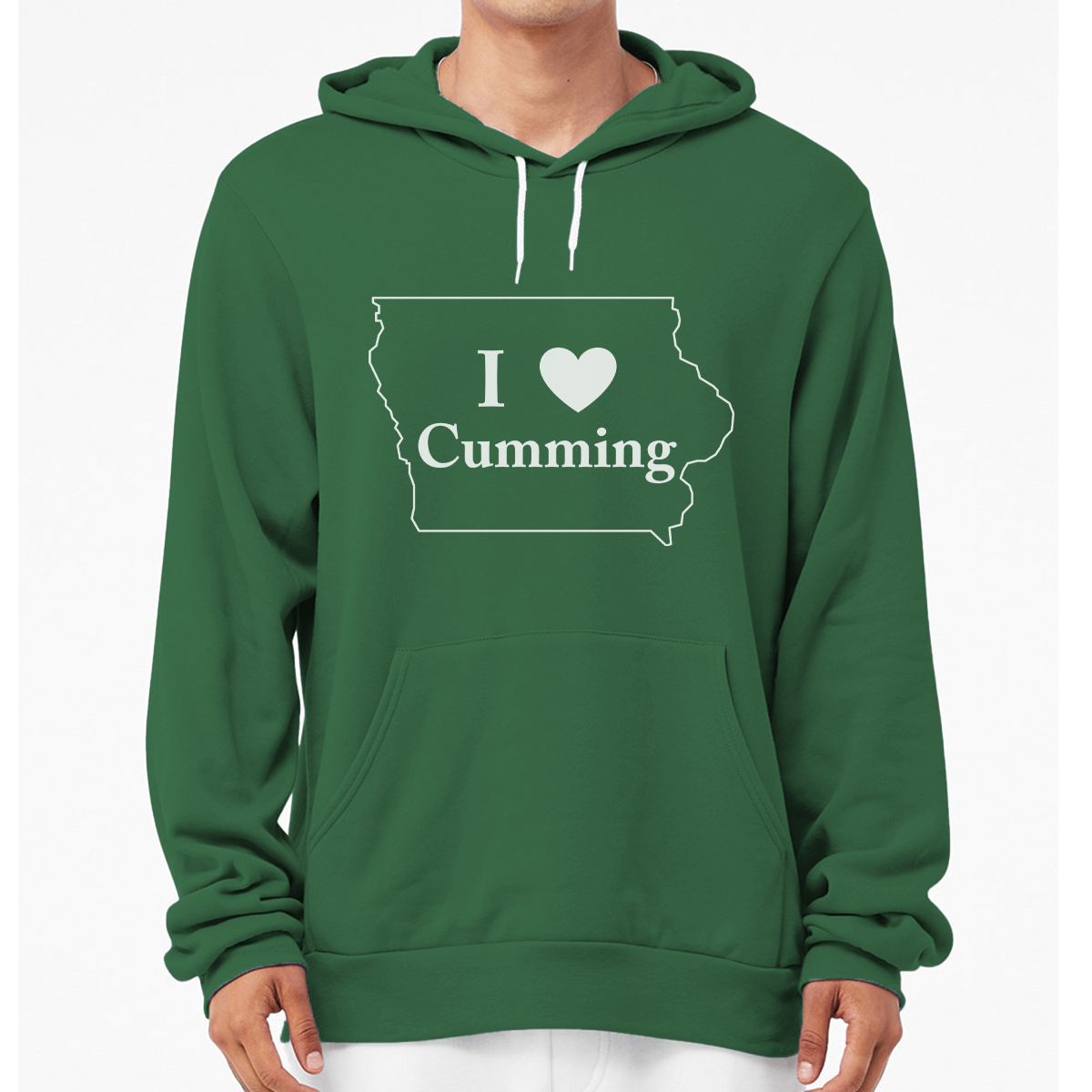"I Heart Cumming" Unisex Heather Hooded Sweatshirt