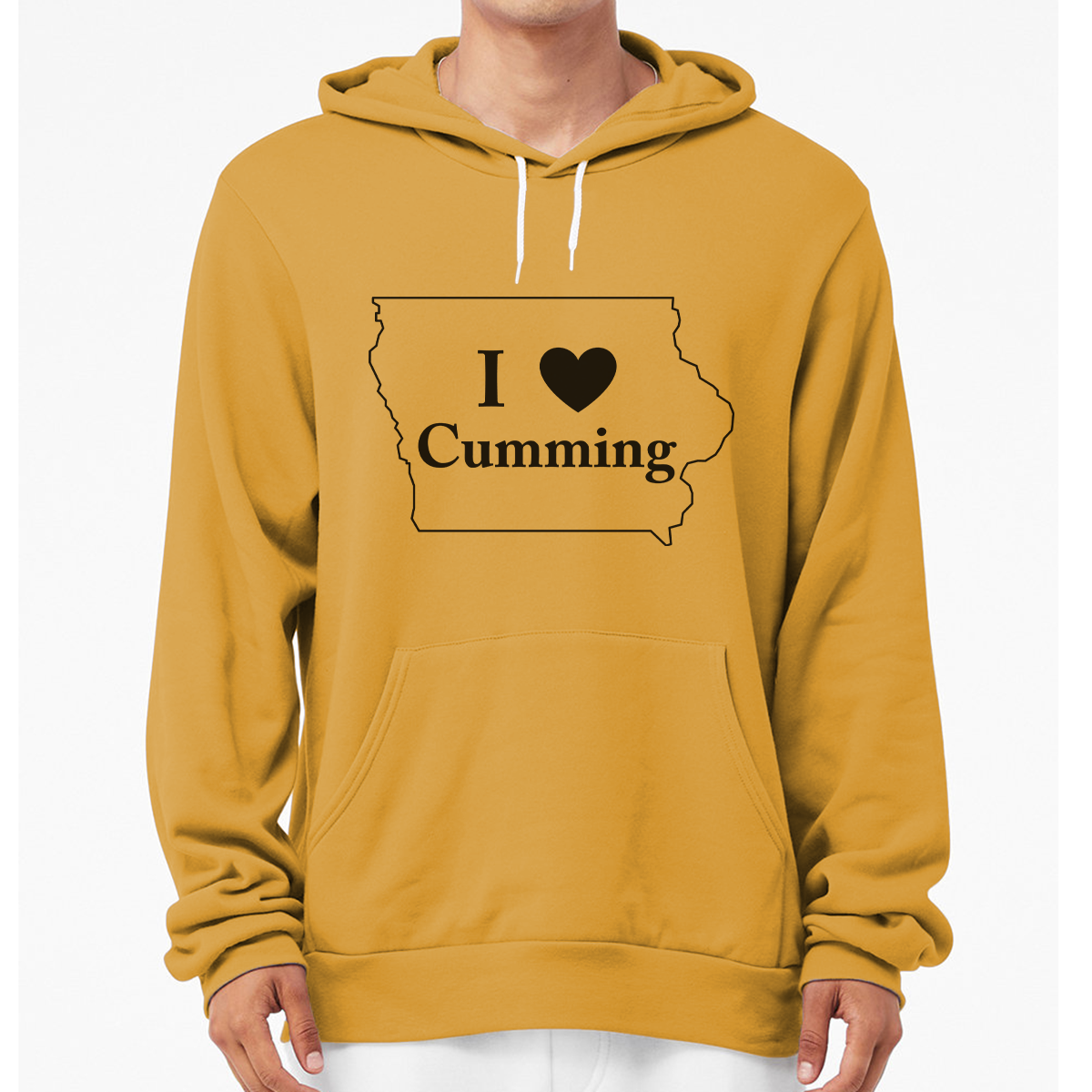 "I Heart Cumming" Unisex Heather Hooded Sweatshirt