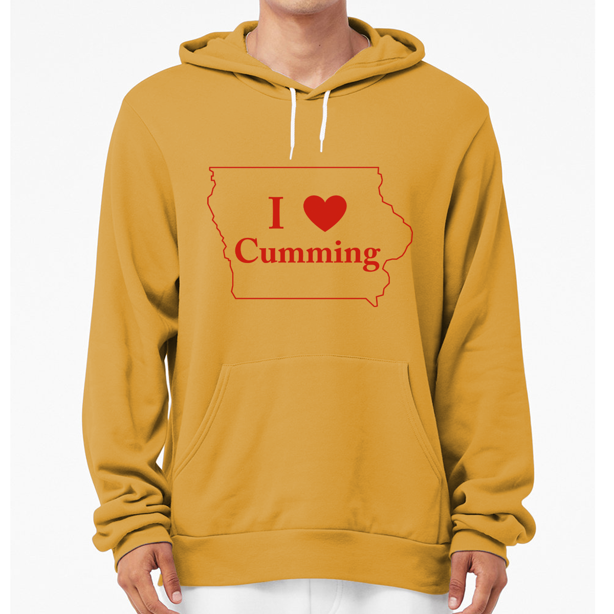 "I Heart Cumming" Unisex Heather Hooded Sweatshirt