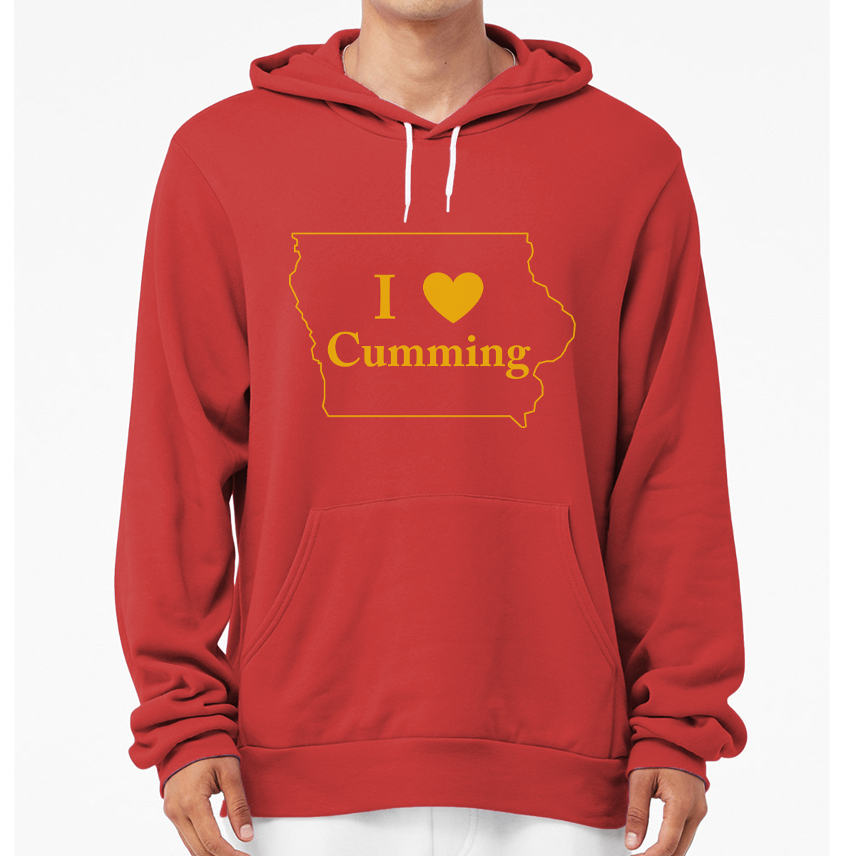"I Heart Cumming" Unisex Heather Hooded Sweatshirt