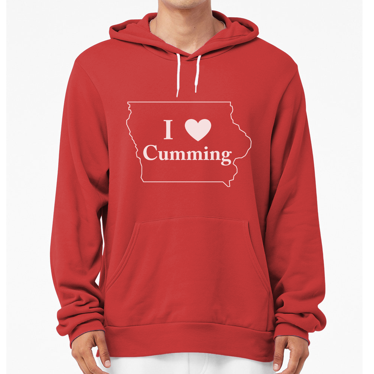 "I Heart Cumming" Unisex Heather Hooded Sweatshirt