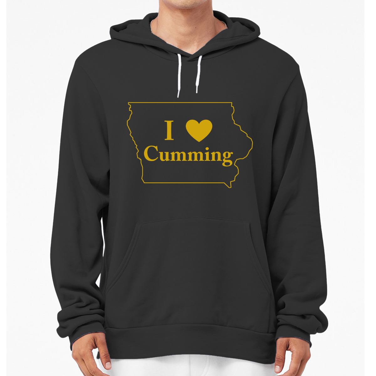 "I Heart Cumming" Unisex Heather Hooded Sweatshirt