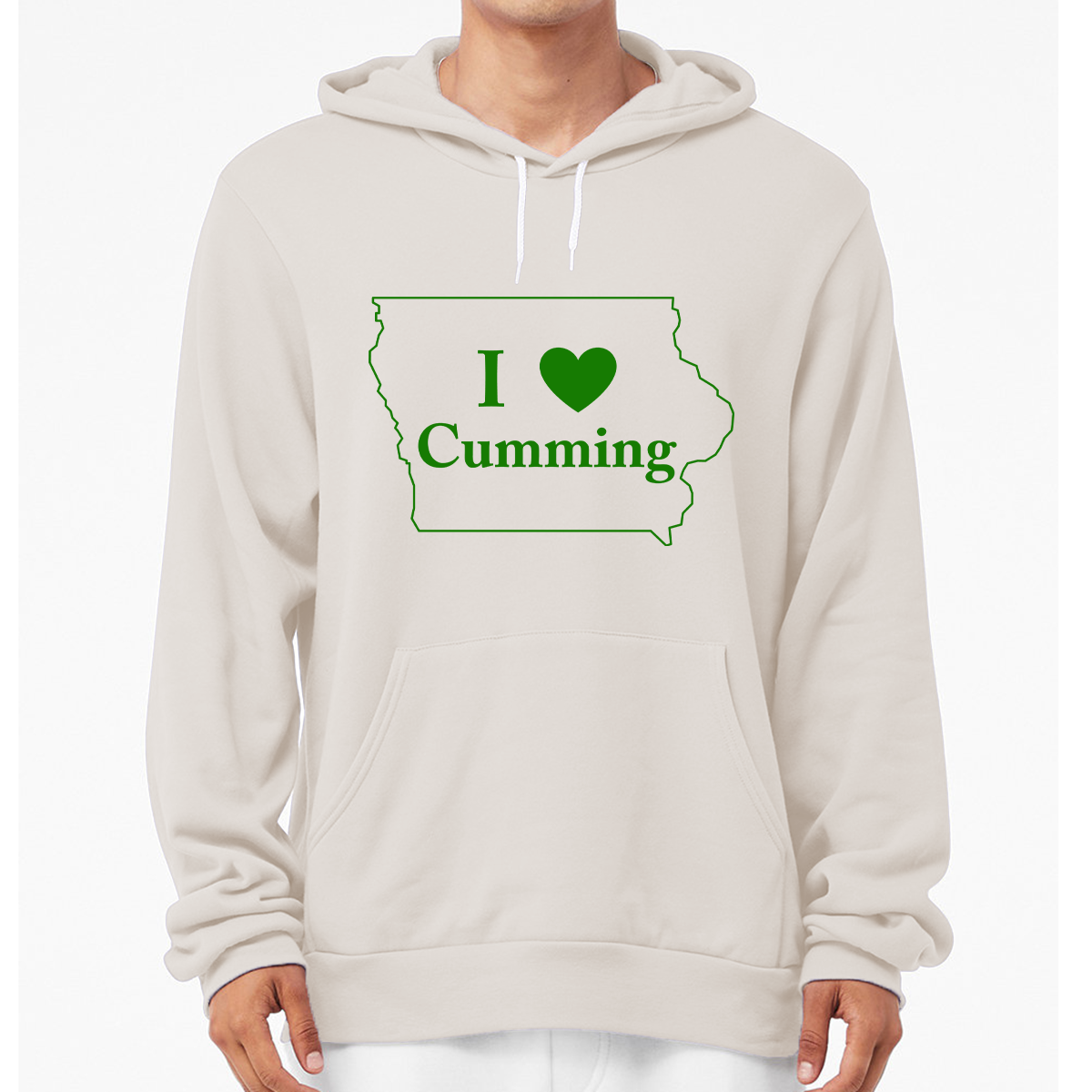 "I Heart Cumming" Unisex Heather Hooded Sweatshirt