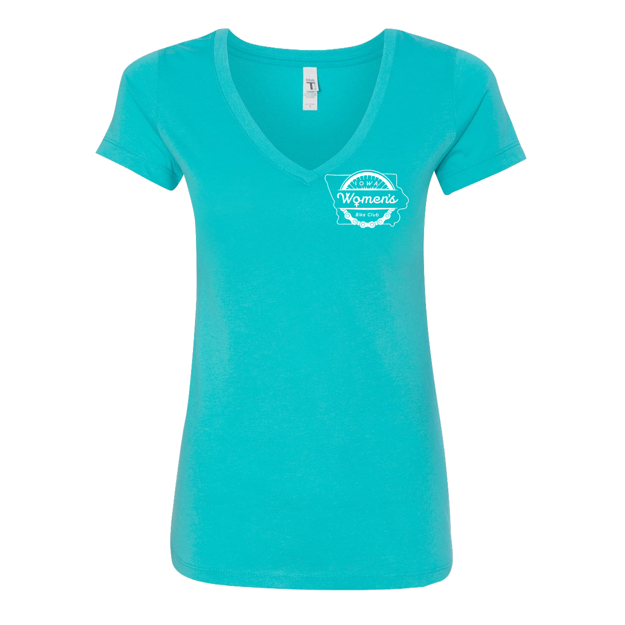 "IOWA WOMENS BIKE CLUB" Next Level Women's Ideal V-Neck T-Shirt - 1540