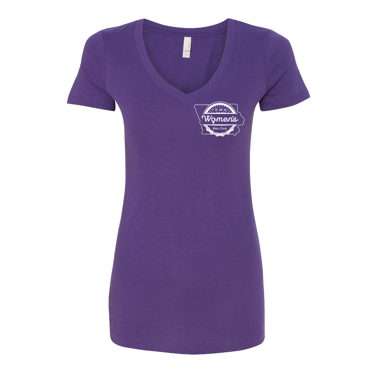 "IOWA WOMENS BIKE CLUB" Next Level Women's Ideal V-Neck T-Shirt - 1540