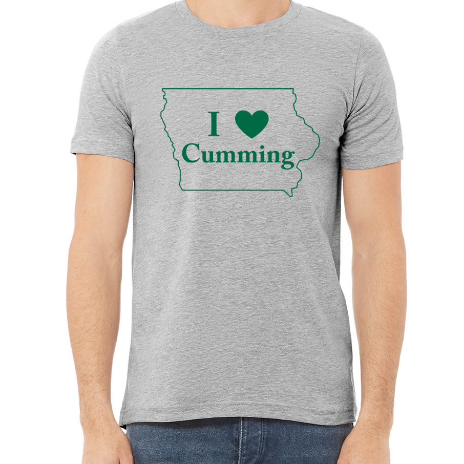 I "Heart" Cumming Iowa Unisex Heather Short Sleeve T-Shirt
