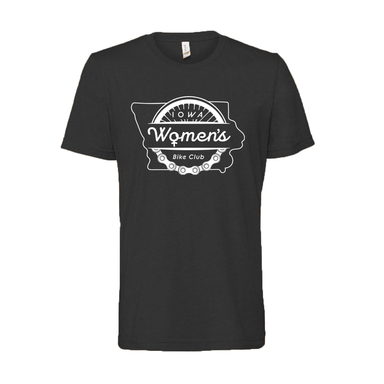 "IOWA WOMEN'S BIKE CLUB" 3001cvc Bella + Canvas Unisex Heather CVC T-Shirt