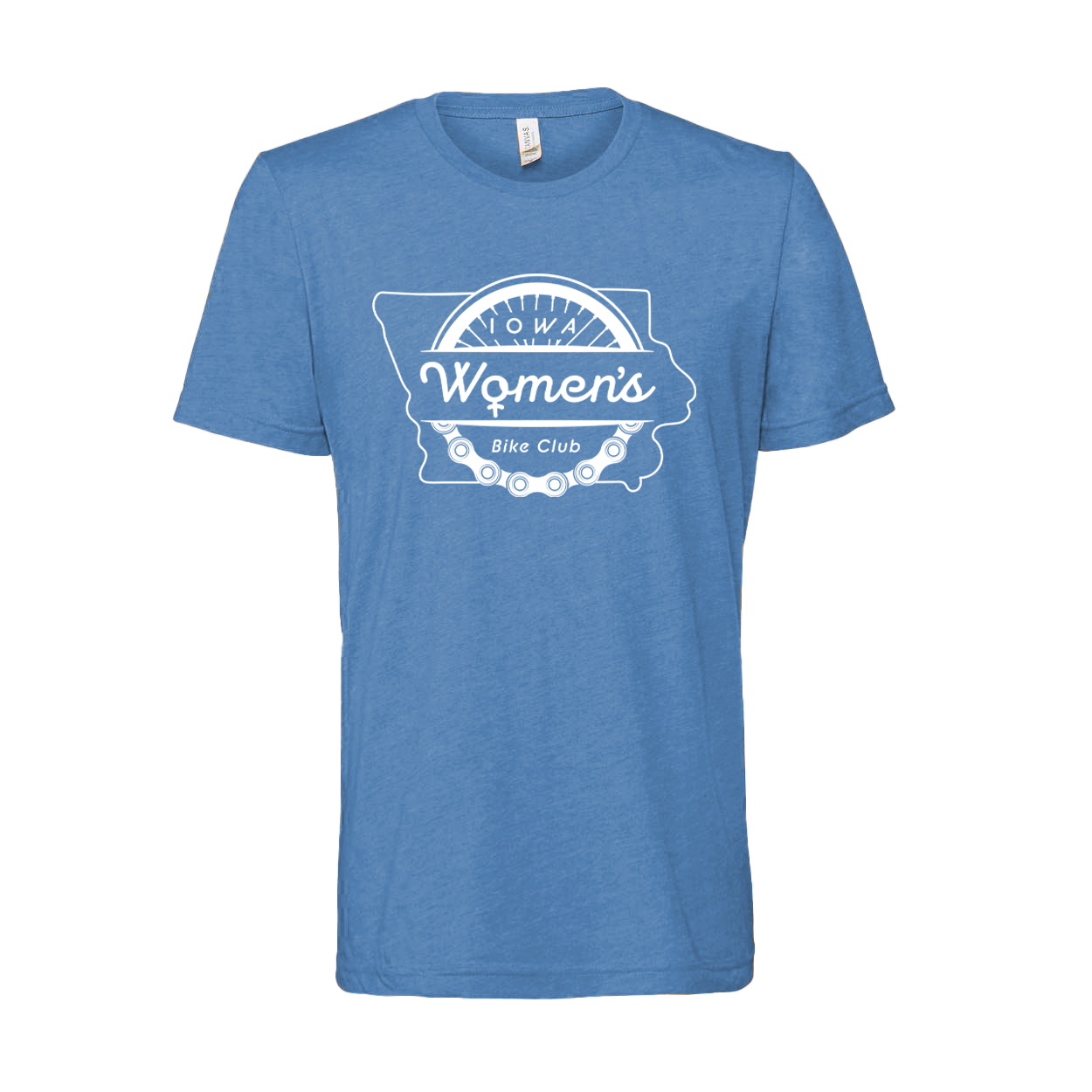"IOWA WOMEN'S BIKE CLUB" 3001cvc Bella + Canvas Unisex Heather CVC T-Shirt