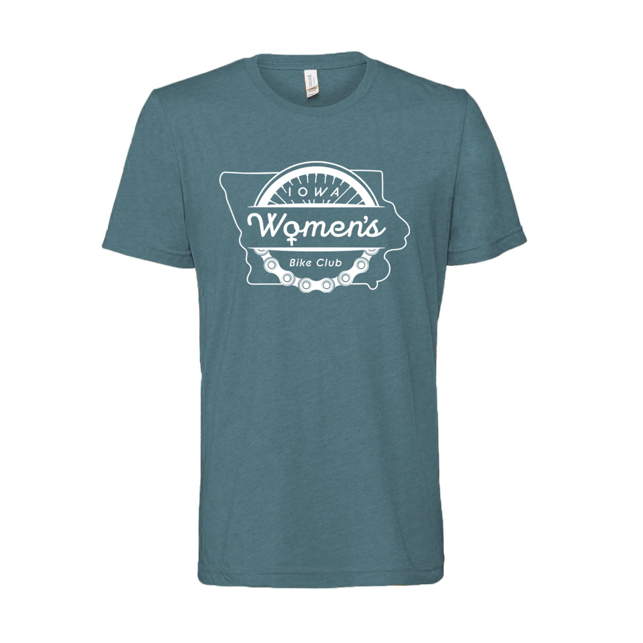 "IOWA WOMEN'S BIKE CLUB" 3001cvc Bella + Canvas Unisex Heather CVC T-Shirt