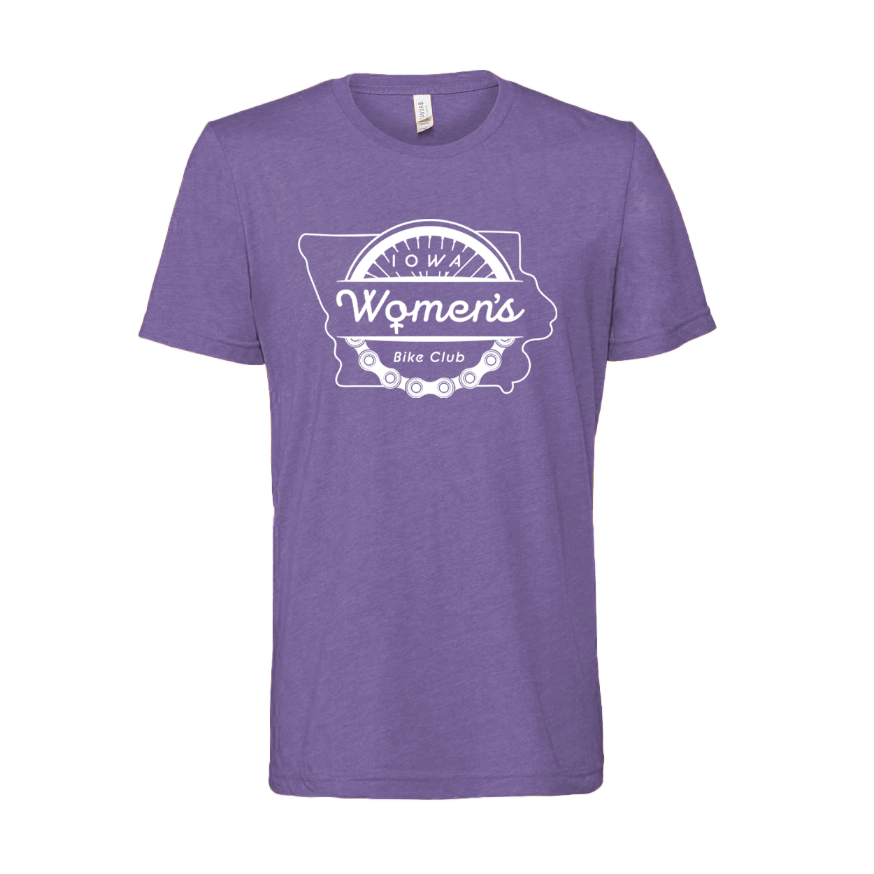 "IOWA WOMEN'S BIKE CLUB" 3001cvc Bella + Canvas Unisex Heather CVC T-Shirt