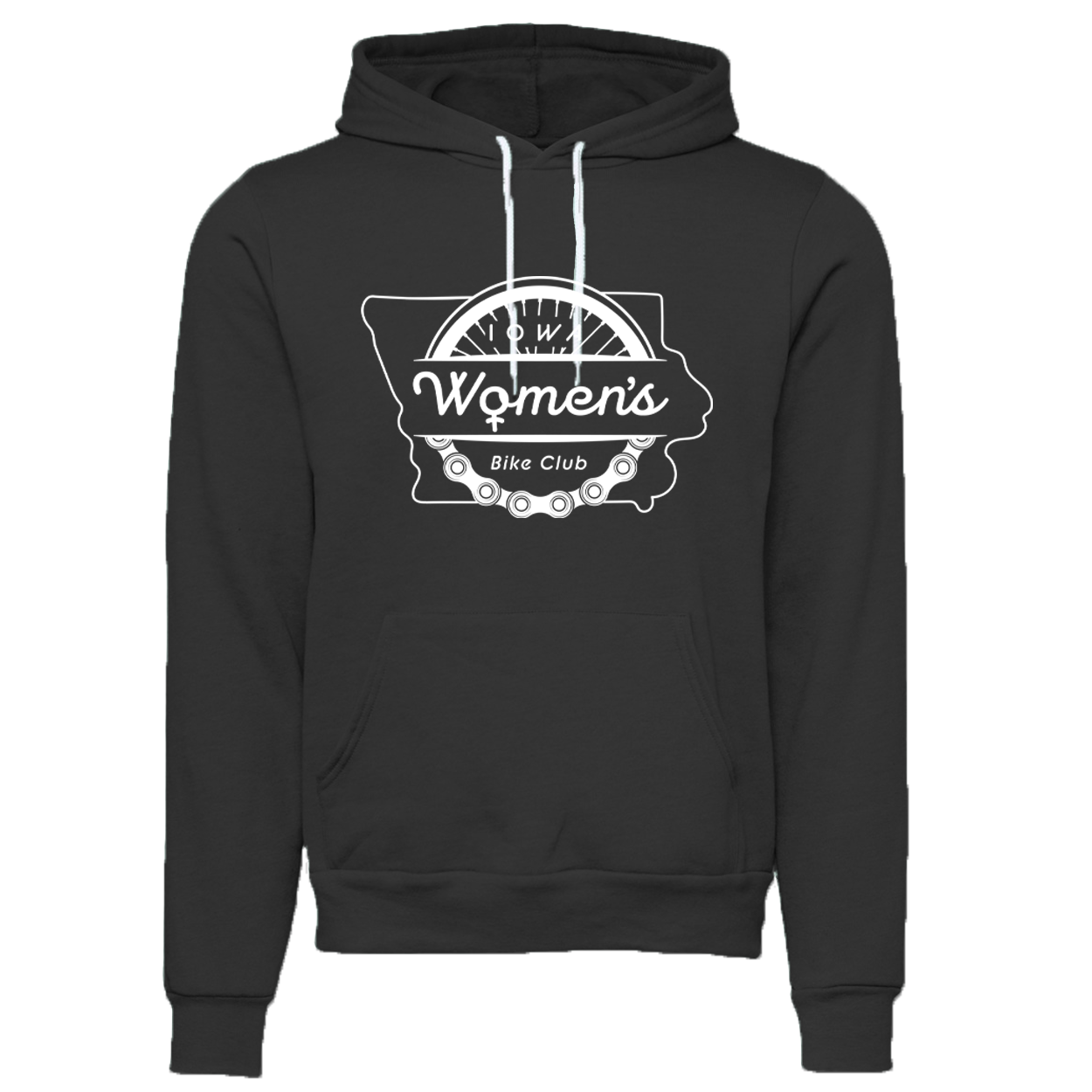 "IOWA WOMEN'S BIKE CLUB" 3719 Bella + Canvas Unisex Sponge Fleece Pullover Hoodie