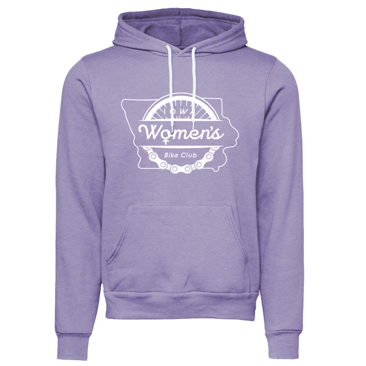 "IOWA WOMEN'S BIKE CLUB" 3719 Bella + Canvas Unisex Sponge Fleece Pullover Hoodie