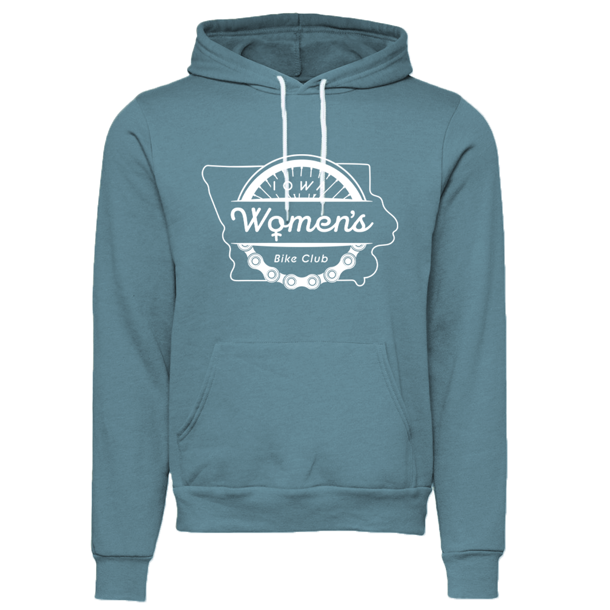 "IOWA WOMEN'S BIKE CLUB" 3719 Bella + Canvas Unisex Sponge Fleece Pullover Hoodie