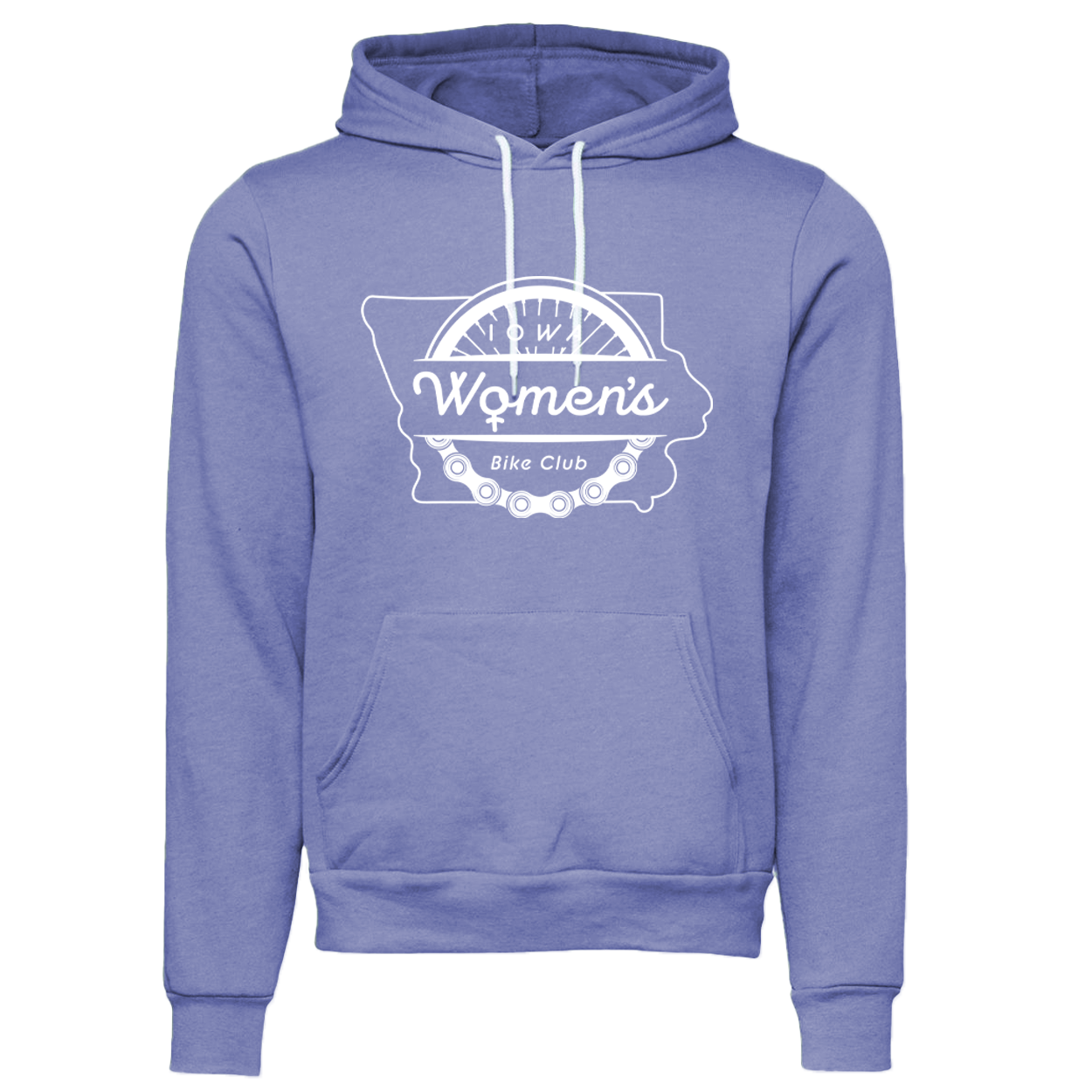 "IOWA WOMEN'S BIKE CLUB" 3719 Bella + Canvas Unisex Sponge Fleece Pullover Hoodie