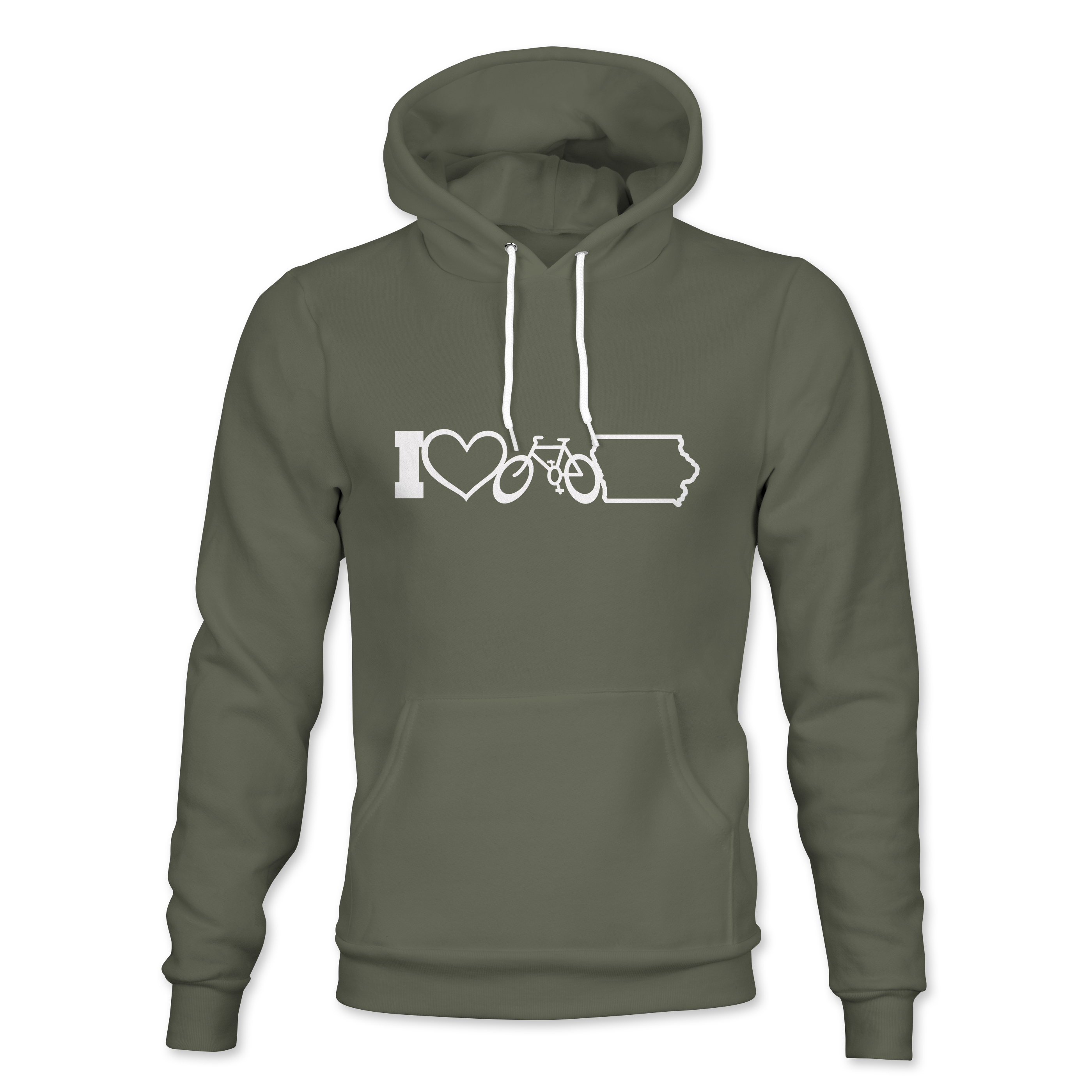 BIKEIOWA "I ❤️ BIKE IOWA" UNISEX HOODY