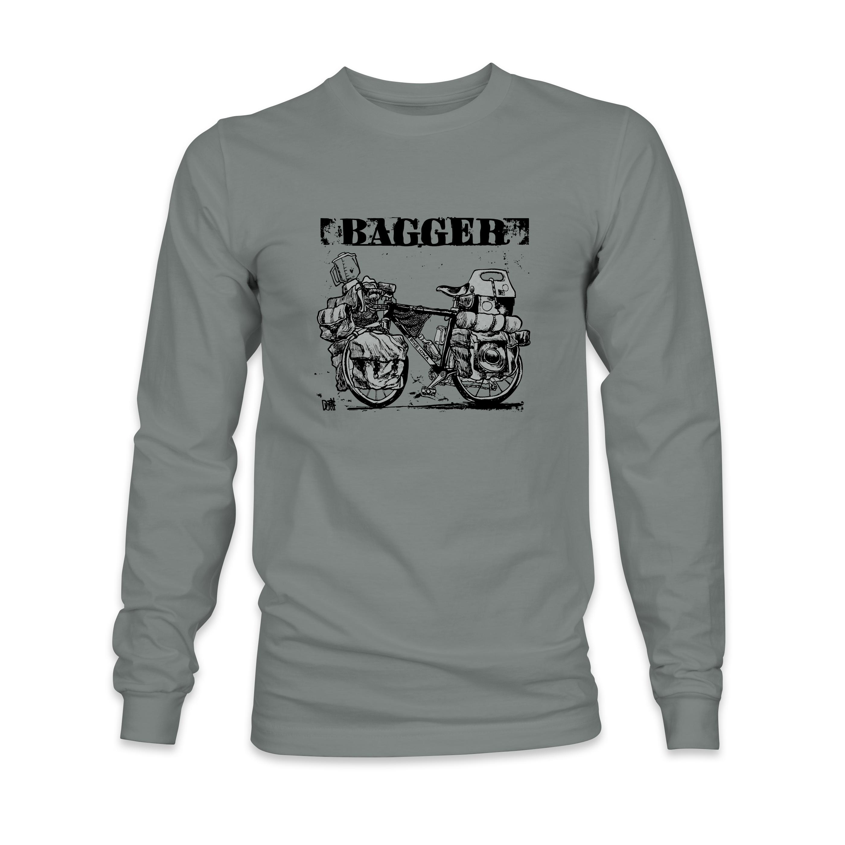 BIKEIOWA "BAGGER" UNISEX LONGSLEEVE T-SHIRT