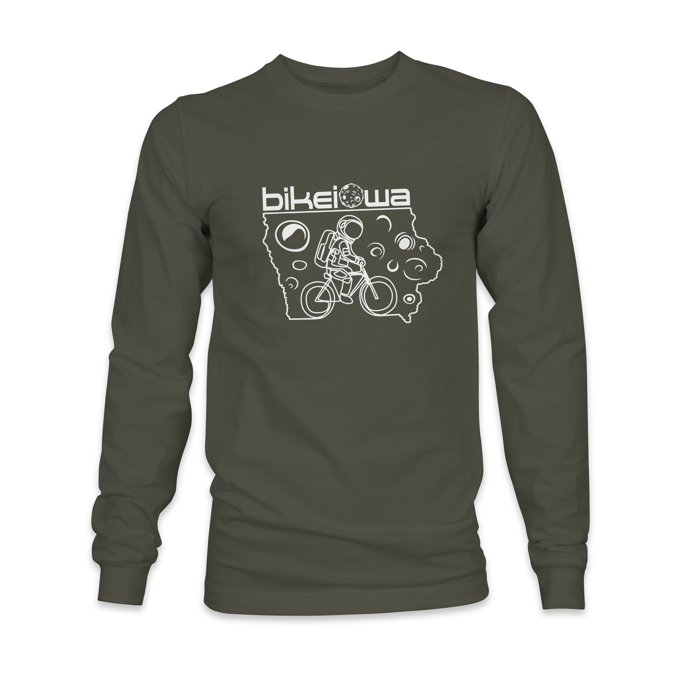 BIKEIOWA "BIKERNAUT" UNISEX LONGSLEEVE T-SHIRT