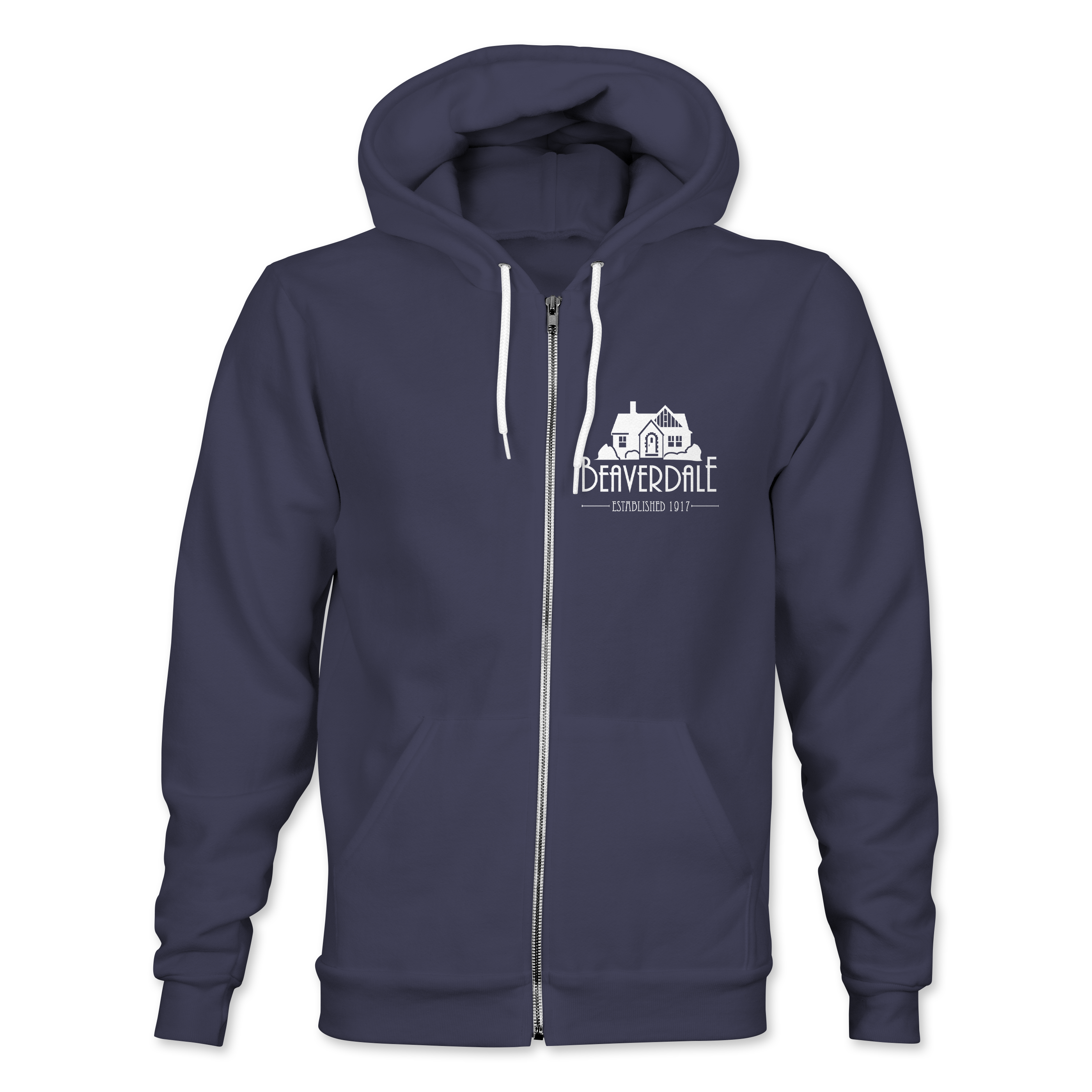 "BNA EST. 1917" Bella + Canvas Unisex Sponge Fleece Full-Zip Hooded Sweatshirt - 3739