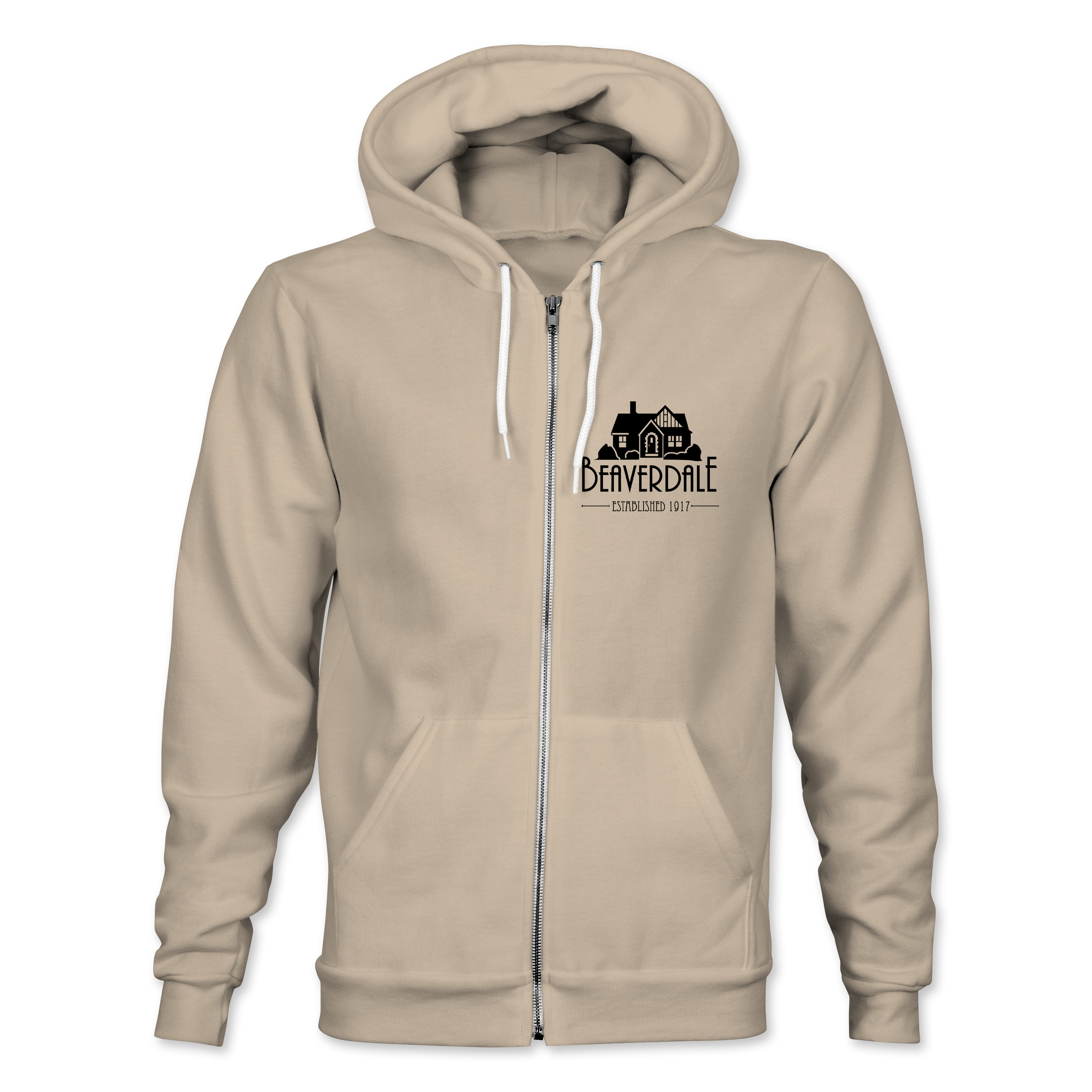 "BNA EST. 1917" Bella + Canvas Unisex Sponge Fleece Full-Zip Hooded Sweatshirt - 3739