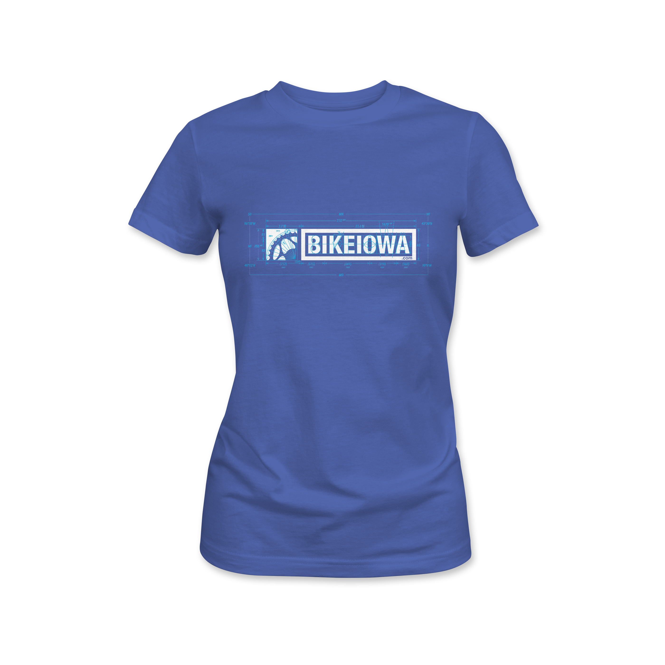 BIKEIOWA "BLUEPRINT" LADIES T-SHIRT