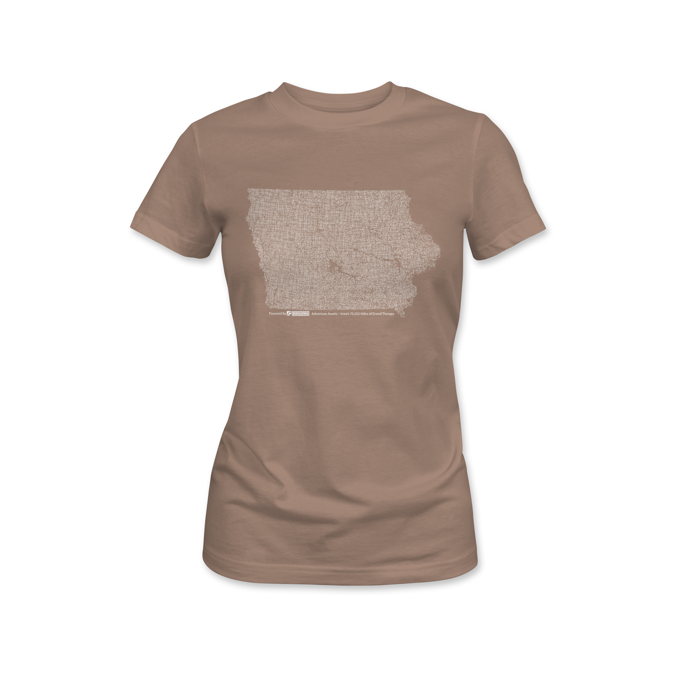 BIKEIOWA "IOWA GRAVEL ROADS" LADIES T-SHIRT