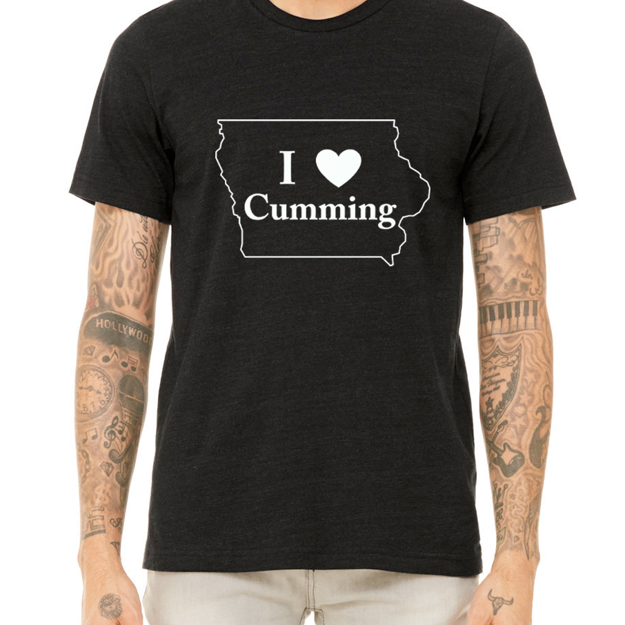 I "Heart" Cumming Iowa Unisex Heather Short Sleeve T-Shirt