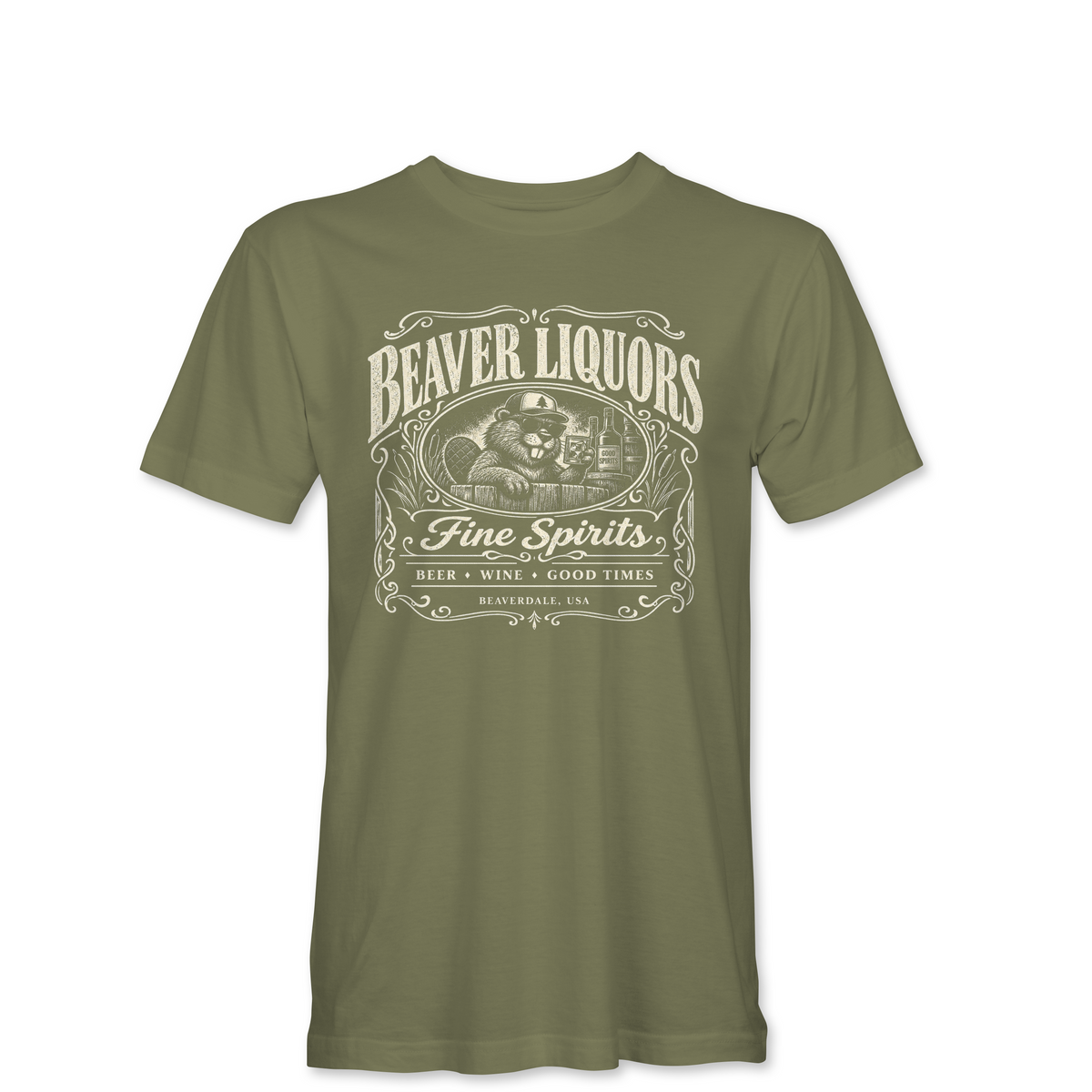 "BEAVER LIQUORS" Unisex Heather Softstyle T-Shirt