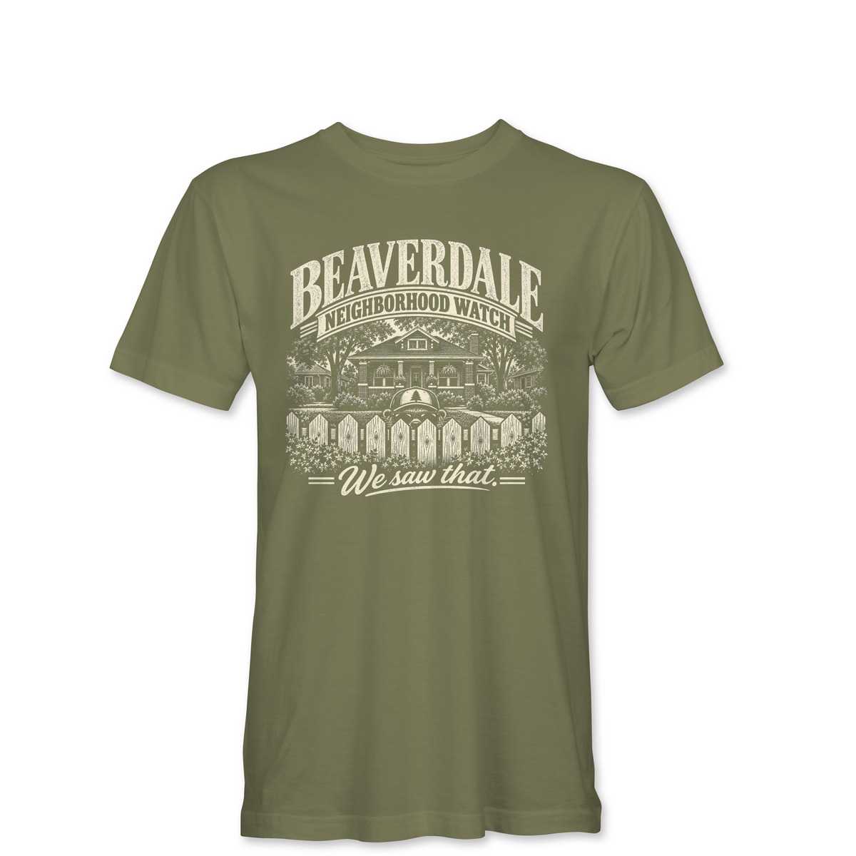 "BEAVERDALE NEIGHBORHOOD WATCH" Unisex Heather Softstyle T-Shirt