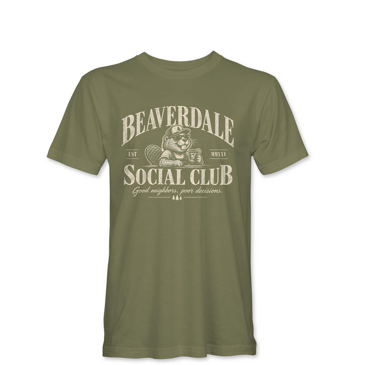 "BEAVERDALE SOCIAL CLUB" Unisex Heather Softstyle T-Shirt