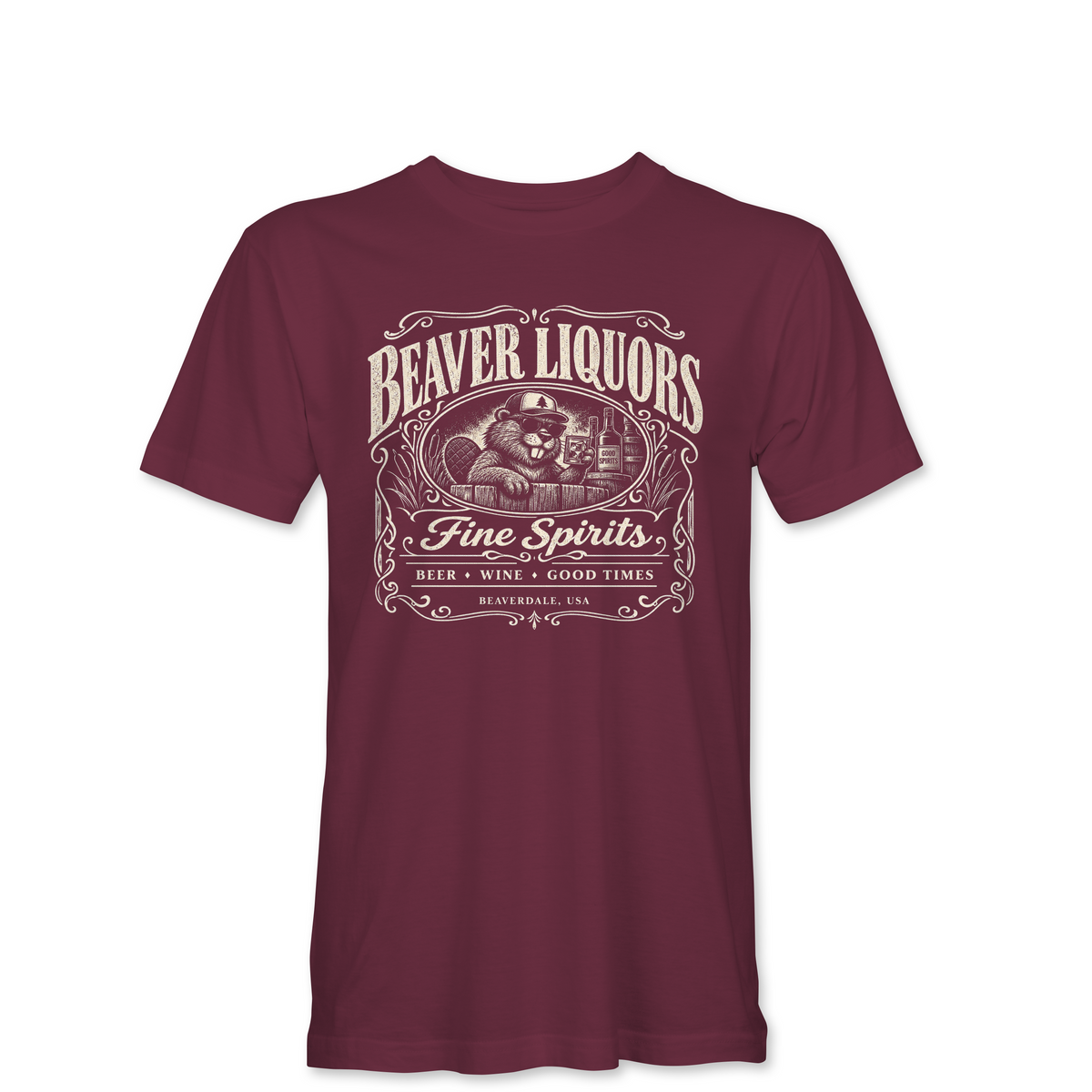 "BEAVER LIQUORS" Unisex Heather Softstyle T-Shirt