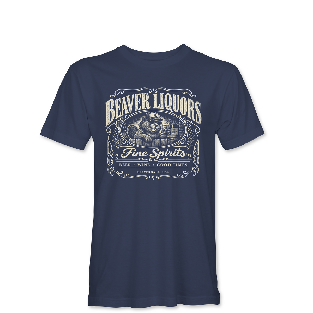 "BEAVER LIQUORS" Unisex Heather Softstyle T-Shirt
