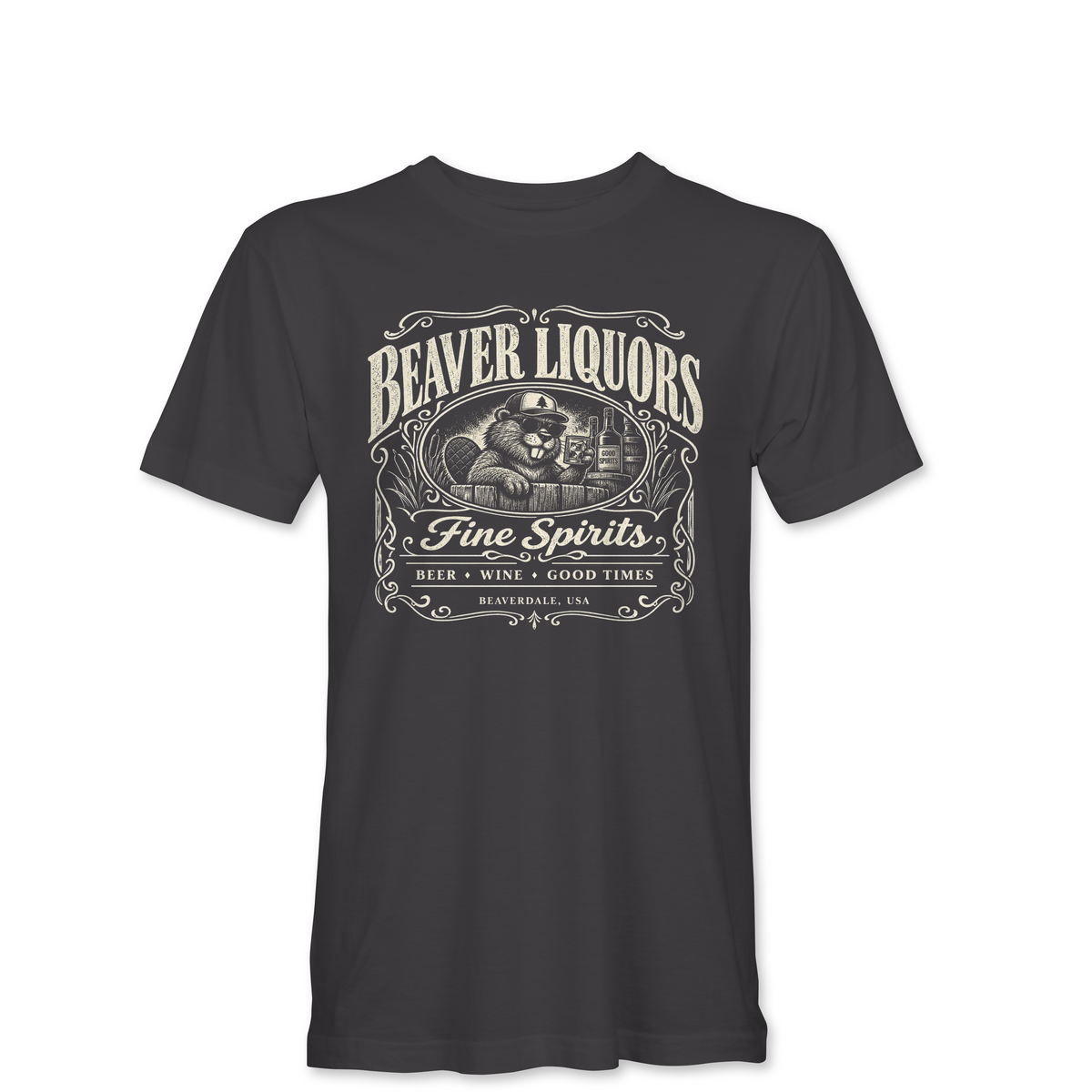 "BEAVER LIQUORS" Unisex Heather Softstyle T-Shirt